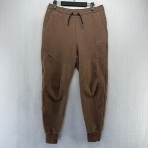 Nike Tech Fleece Pants Men's Medium Brown Sweatpants Jogger Cuffed Sportswear